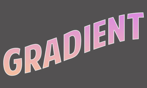 Word with gradient